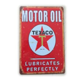 placca metallo texaco vintage