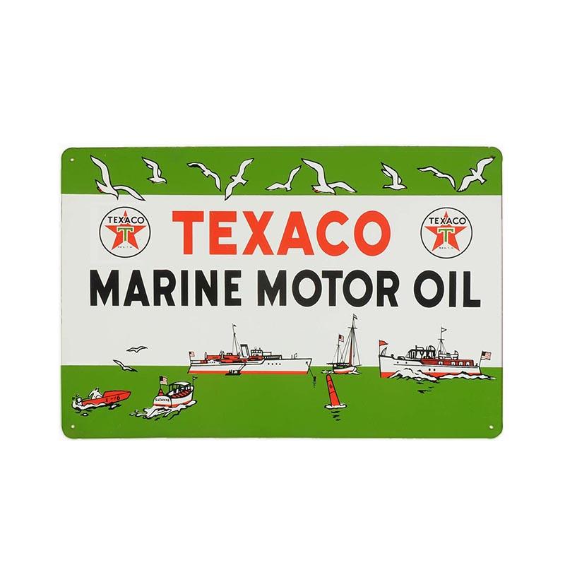 piastra metallica olio motore vintage texaco marine piastra metallica olio motore vintage texaco marine