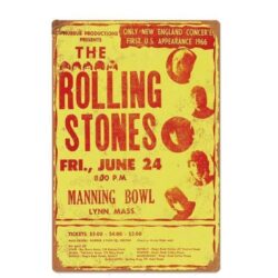 concerto vintage metal plate dei rolling stones