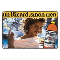 placca metallica vintage un ricard altrimenti niente