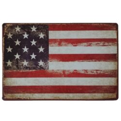 placca metallica vintage usa