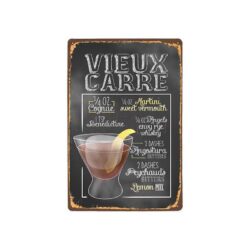 piastra metallo vintage old carre