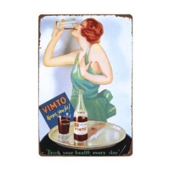 piastra metallo vintage vimto