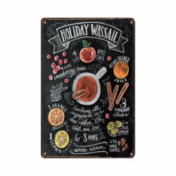 placca metallo wassail vintage
