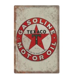 olio motore texaco vintage metal plate