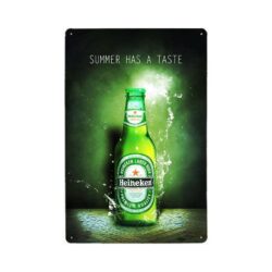 placca metallo vintage heineken rinfrescante