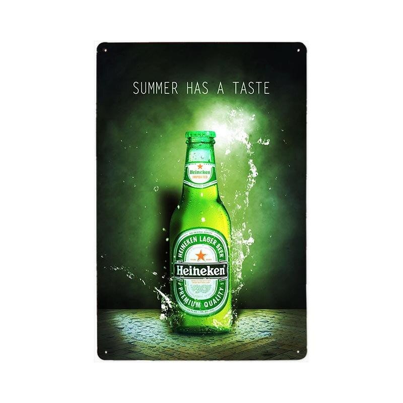 placca metallo vintage heineken rinfrescante placca metallo vintage heineken rinfrescante