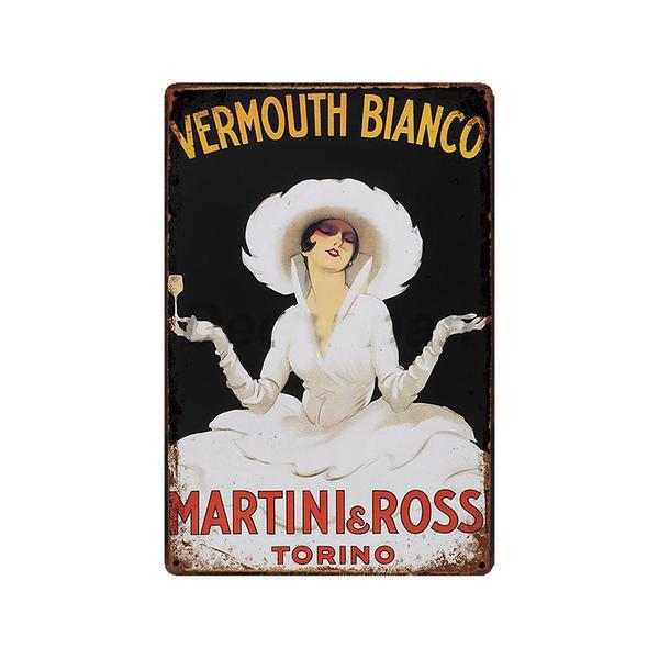 placca metallo vintage martini ross placca metallo vintage martini ross