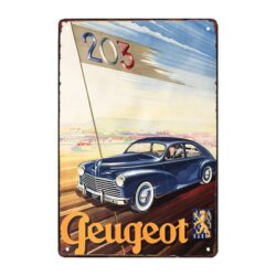 targa pubblicitaria vecchia peugeot