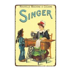 piastra metallica della macchina da cucire vintage singer