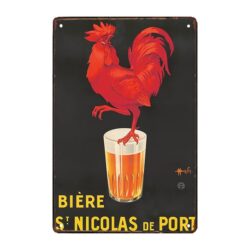 piastra metallo vintage birra saint nicolas de port