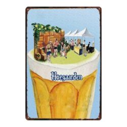 targa pubblicitaria della birra belga
