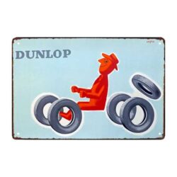 vecchia targa pubblicitaria dunlop