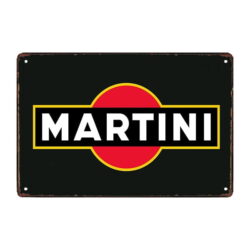 placca metallo martini vintage