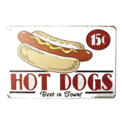 targa pubblicitaria dellhot dog
