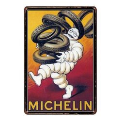 targa pubblicitaria metallo michelin
