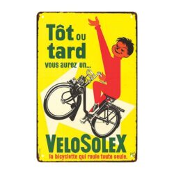 placca metallo solex vintage