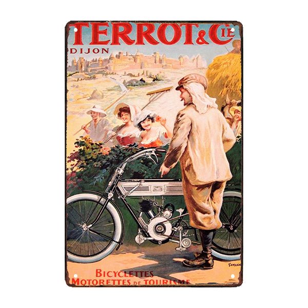 placca metallica vintage terrot placca metallica vintage terrot