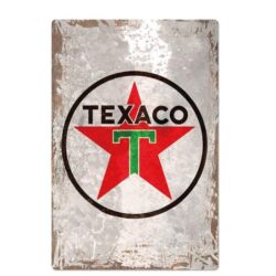 piastra metallo vintage texaco vecchio