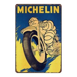 targa metallica moto michelin vintage