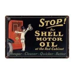 piastra metallica vintage stop per shell