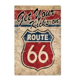 vintage metal plate route 66 us 2
