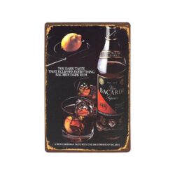 placca metallo vintage bacardi limone