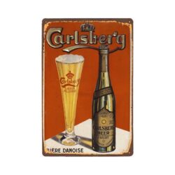 piastra metallo vintage carlsberg old