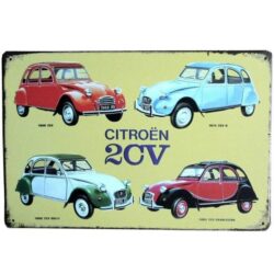 targa metallica vintage citroen 2cv