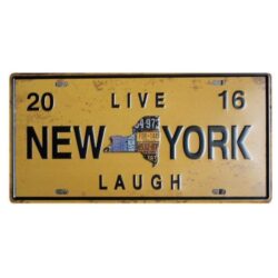 targa metallica vintage immatricolazione new york