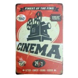 piastra metallo cinema vintage