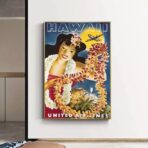 poster vintage delle hawaii