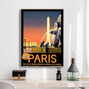 poster vintage city parigi