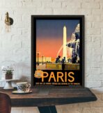 poster vintage city parigi