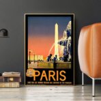 poster vintage city parigi