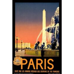 poster vintage city parigi
