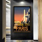 poster vintage city parigi