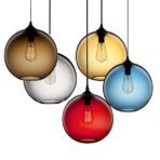sospensione globo vetro colore