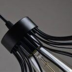 lampadario gabbia industriale