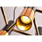lampadario a tubo nero