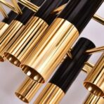lampadario a tubo nero