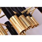 lampadario a tubo nero