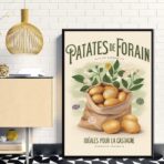 poster di patate da fiera