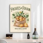poster di patate da fiera