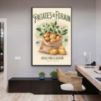 poster di patate da fiera