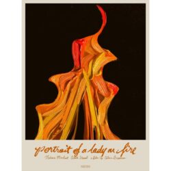 poster ritratto della ragazza in fiamme