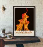 poster ritratto della ragazza in fiamme