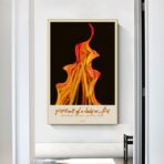 poster ritratto della ragazza in fiamme