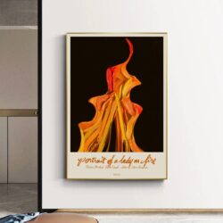 poster ritratto della ragazza in fiamme
