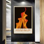 poster ritratto della ragazza in fiamme